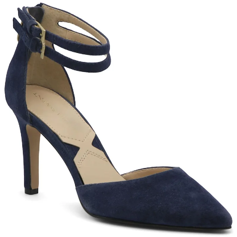 Modern Fashion Sale Adrienne Vittadini Womens Nevi Suede Ankle Strap Pumps