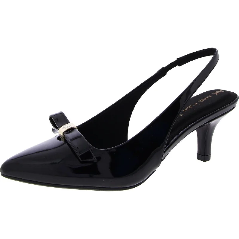 Comfort Meets Fashion Anne Klein Womens Farrie Patent Pumps Slingback Heels