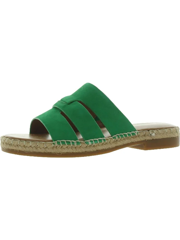 Fast Fashion Favorites Arden Womens Leather Slip On Slide Sandals