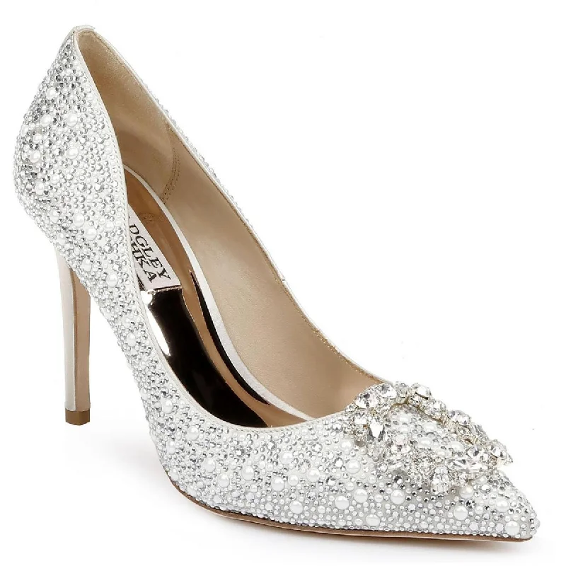 Holiday Glam Badgley Mischka Womens Cher II Embellished Pumps