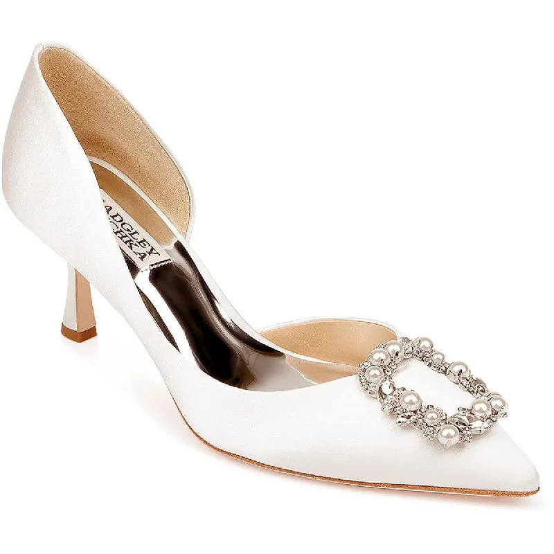 Limited Time Flash Sale Badgley Mischka Womens Fabia Satin Embellished Pumps