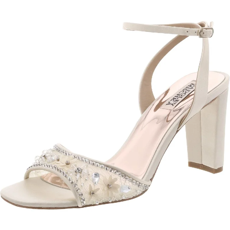 Buy More, Save More Badgley Mischka Womens Leather Embellished Ankle Strap