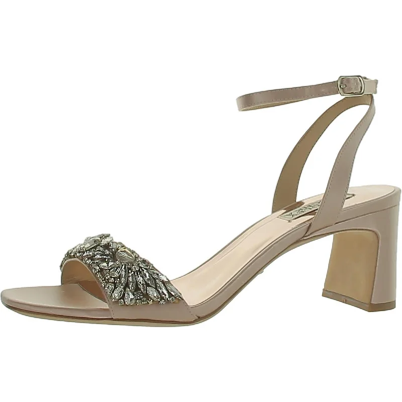 Non-Slip Shoes Sale Badgley Mischka Womens Satin Adjustable Block Heels