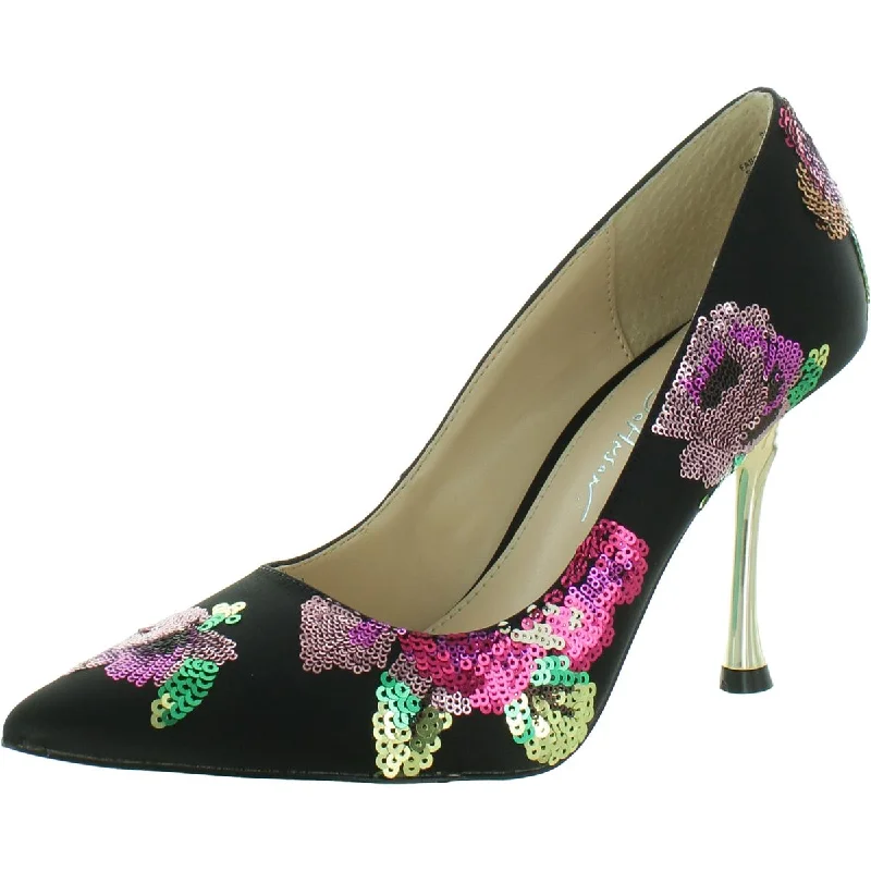 Shop The Hottest Deals Betsey Johnson Womens Jonas Satin Stilleto Pumps