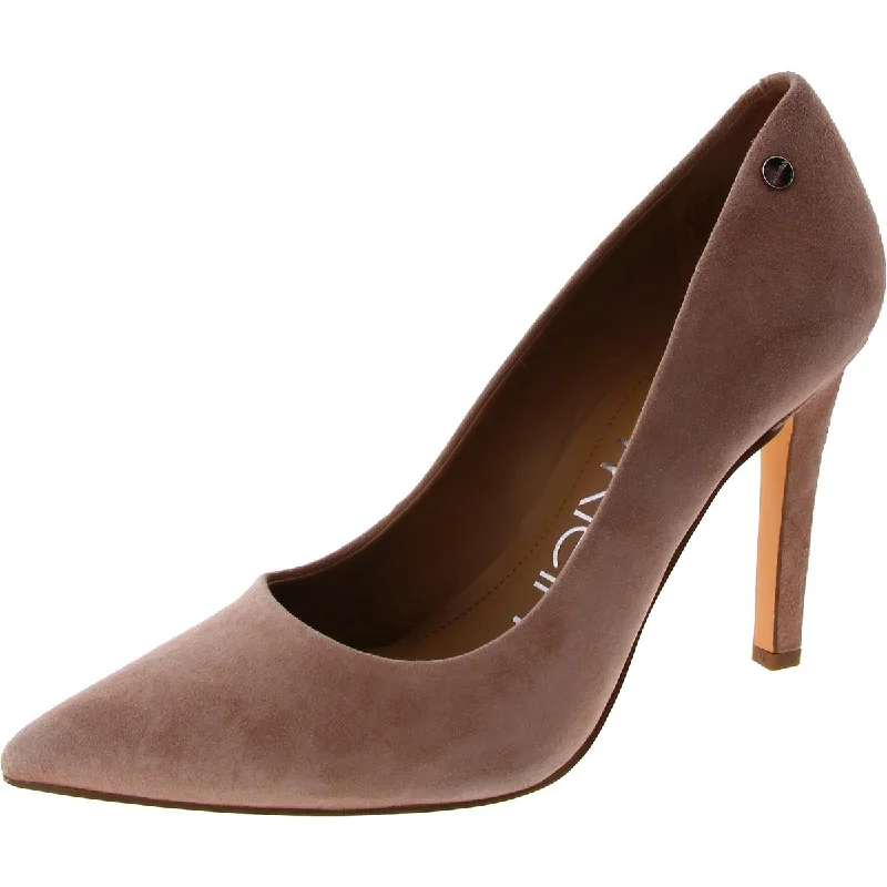 Style Redefined Calvin Klein Womens Brady Suede Pointed Toe Pumps