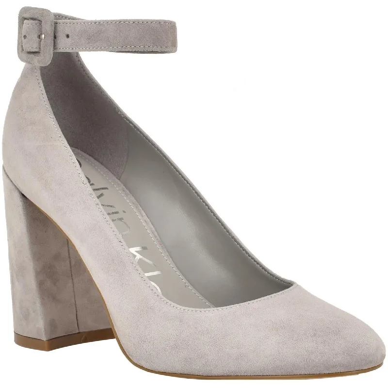 Trendy Casual Shoes Offer Calvin Klein Womens Fionna Buckle Suede Pumps