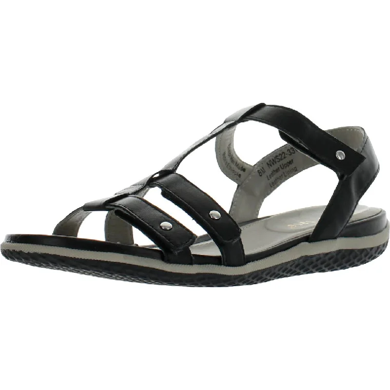 Discover Promotions David Tate Womens Mate Leather Cushioned T-Strap Sandals