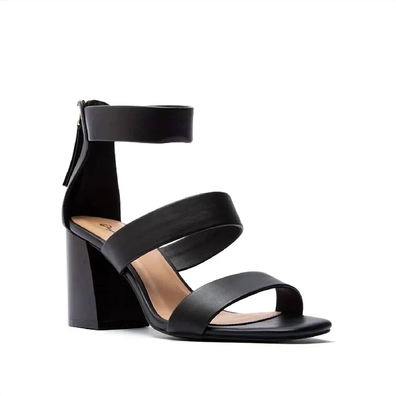 Modern Casual Shoes Dorcas Heeled Sandal In Black