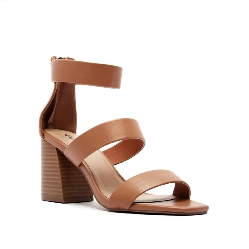 Versatile Fashion Shoes Dorcas Heeled Sandal In Camel