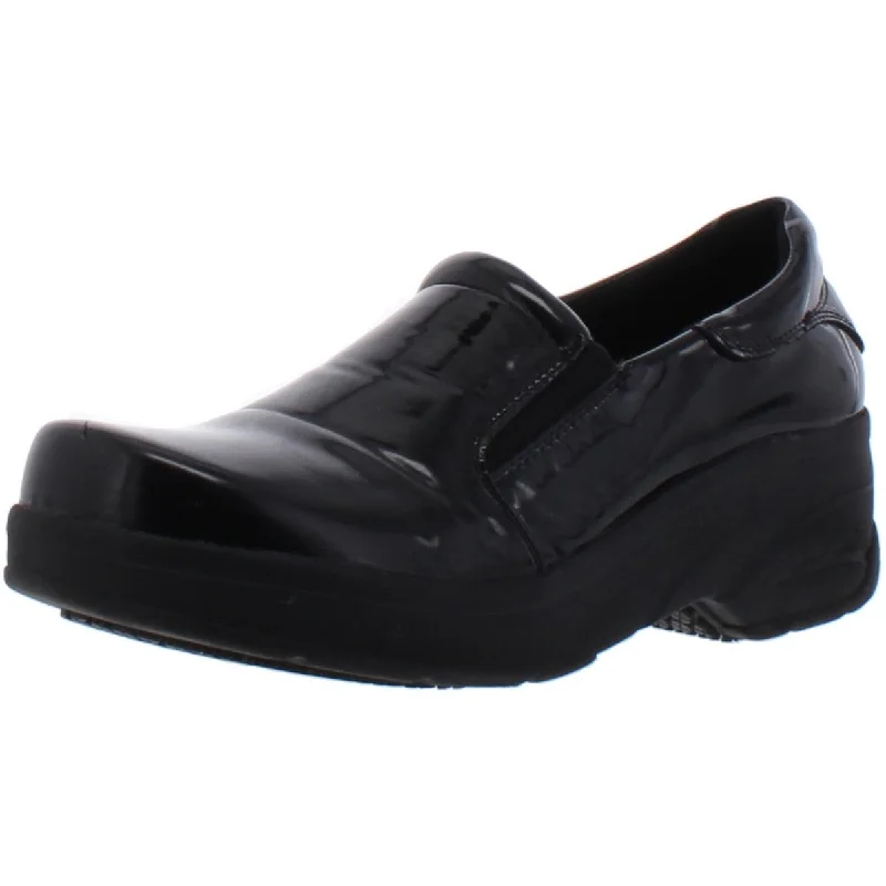 Huge Markdowns Easy Works by Easy Street Womens Appreciate Patent Leather Comfort Clogs