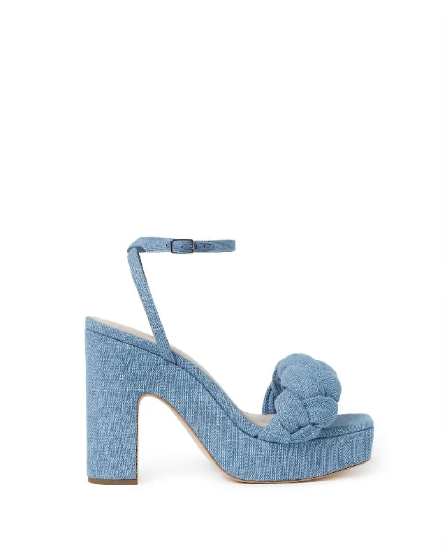 Fresh Styles, Fresh Deals Fae With Braid Platform Sandal In Blue