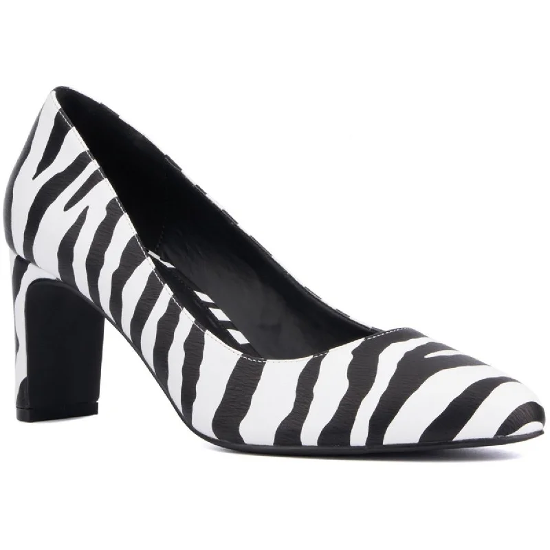 Exclusive Fashion Deals Fashion to Figure Womens Faux Leather Animal Print Pumps