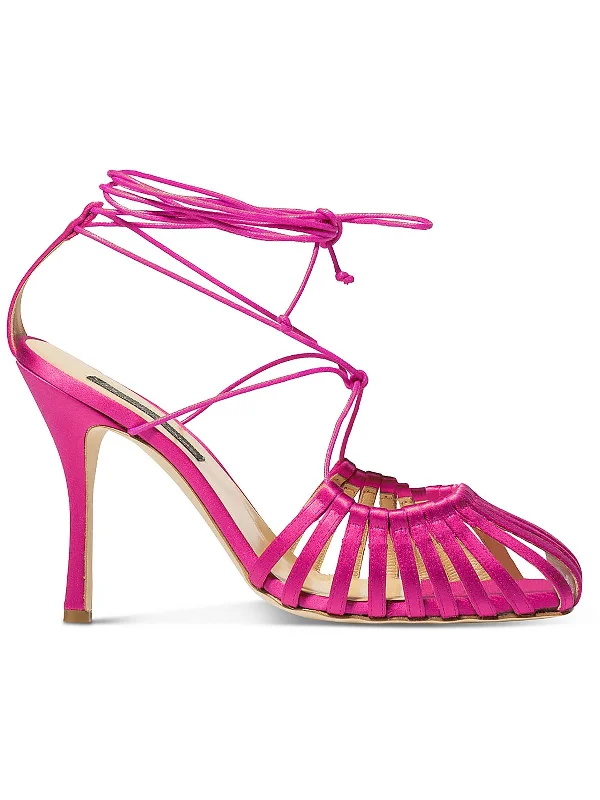 Weekend Exclusive Finn Womens Leather Strappy Heels