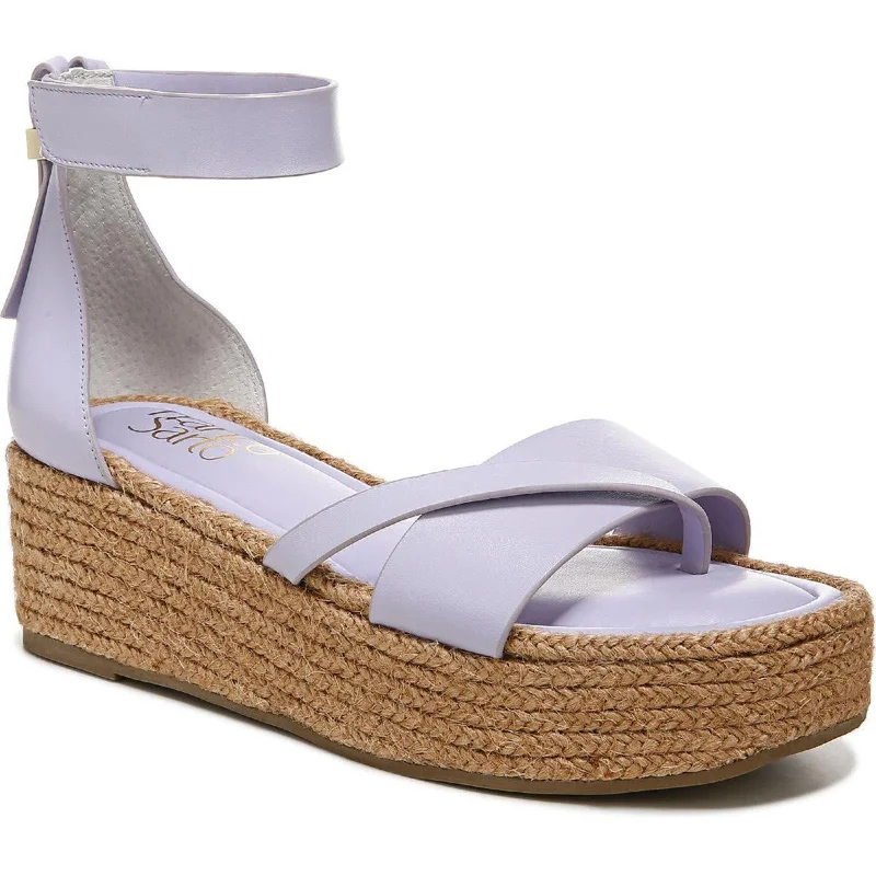 New Arrival Discount Franco Sarto Womens Verita Leather Thong Wedge Heels