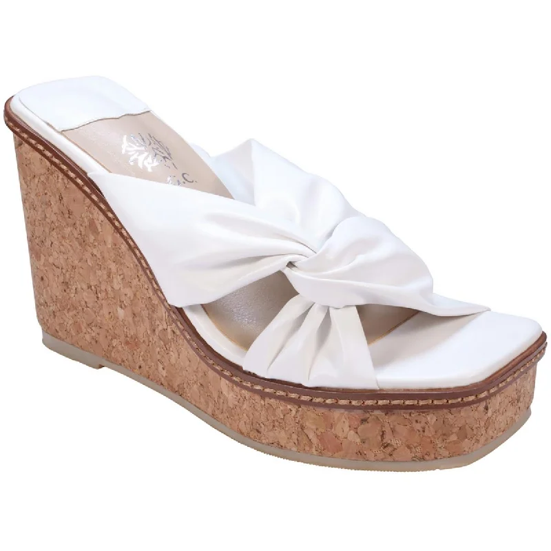 Lightweight Fashion Shoes GC Shoes Womens Neila Cork Slip On Wedge Sandals