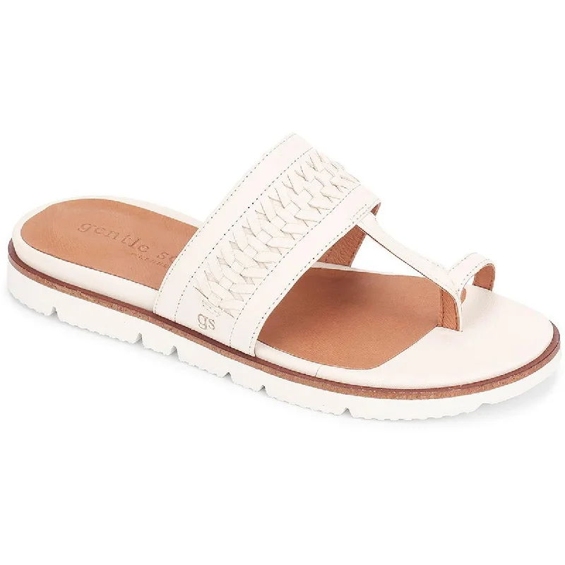 Casual Chic Gentle Souls by Kenneth Cole Womens Lavern Lite Leather Braided Thong Sandals