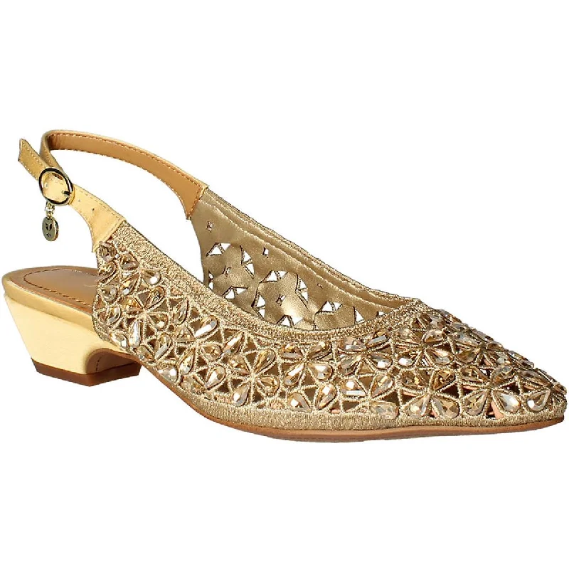 Stylish Shoe Discounts J.Renee Womens Hasini Embellished Evening Slingback Heels