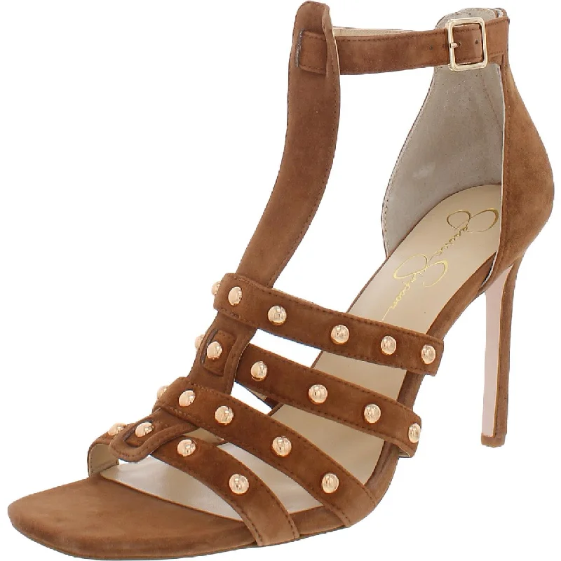 Functional Comfort Shoes Deals Jessica Simpson Oprina Women's Studded Caged Ankle Wrap Dress Sandals