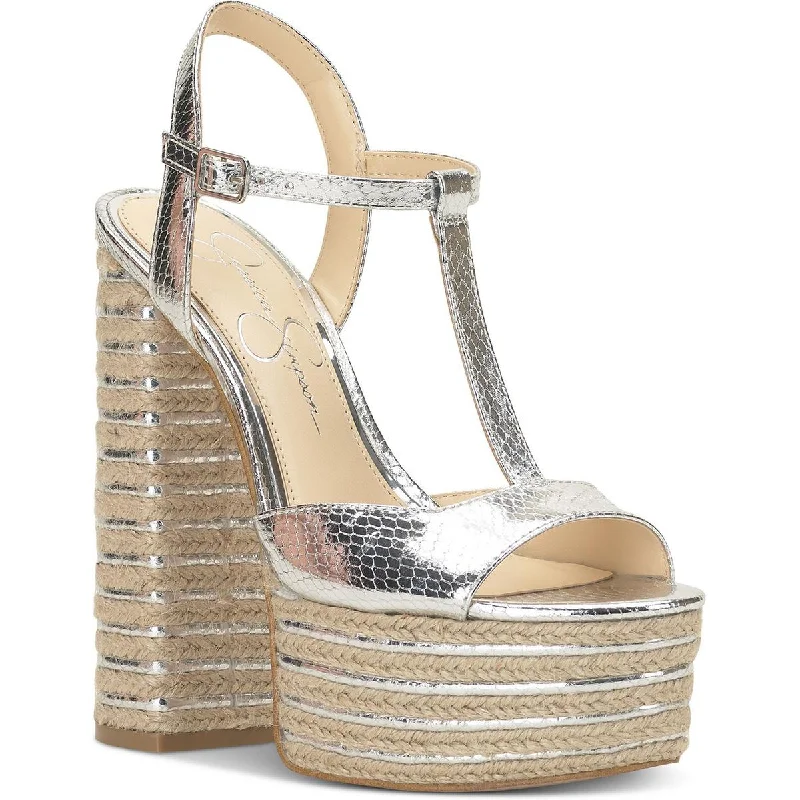 Seasonal Fashion Jessica Simpson Womens Ameeka Faux Leather Snake Print Platform Sandals