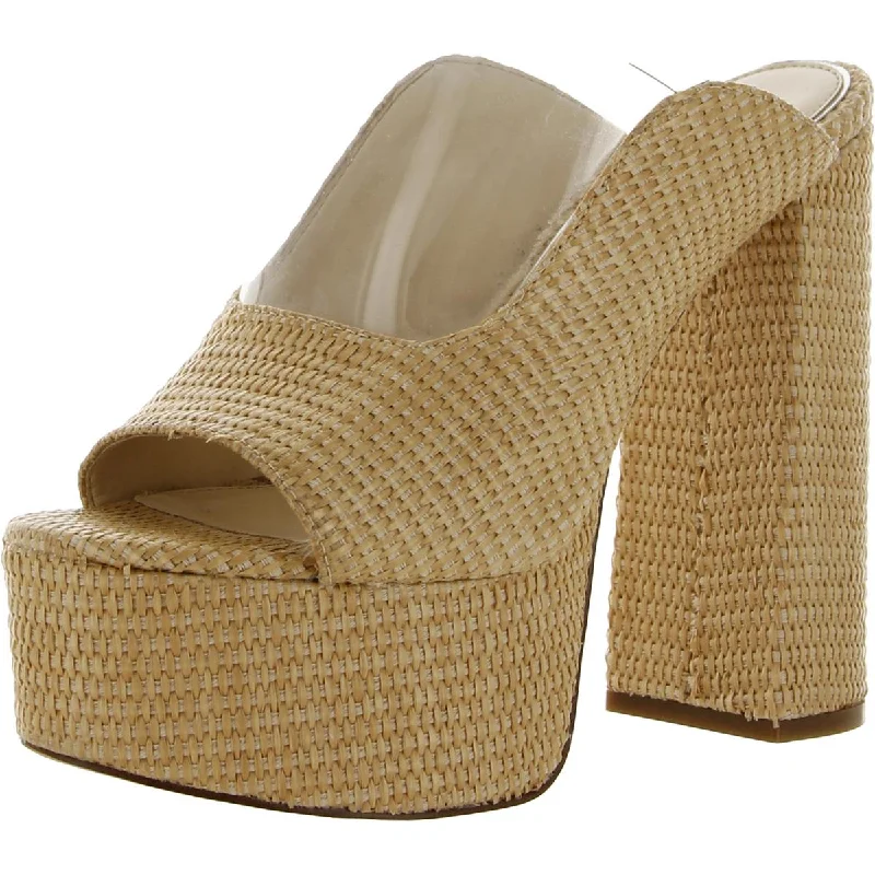 High-End Casual Shoes Jessica Simpson Womens Annalyn Slide On Open toe Block Heels