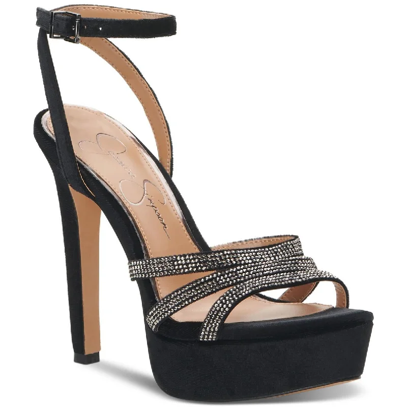 Latest Trends Jessica Simpson Womens Balina 4 Strappy Open Toe Platform Heels