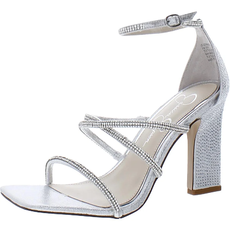 Fashion Forward Jessica Simpson Womens Rhinestone Strappy Pumps