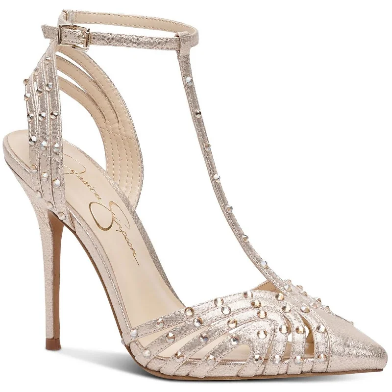 High-Quality Casual Shoes Jessica Simpson Womens Wisata2 Rhinestone Strappy Pumps