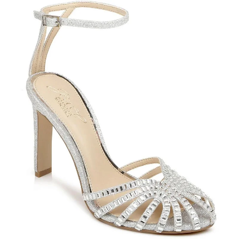 Water-Resistant Shoes Sale Jewel Badgley Mischka Womens Polly Jeweled Dressy Ankle Strap