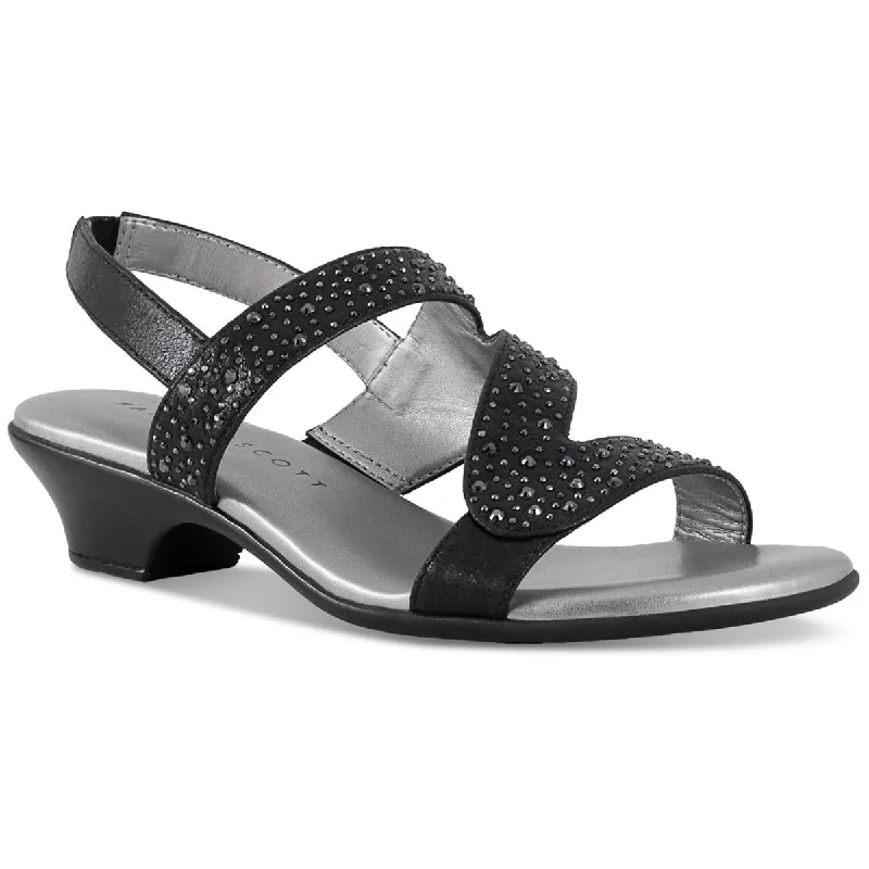 Seasonal Fashion Karen Scott Womens Elinna Faux Leather Dressy Strappy Sandals