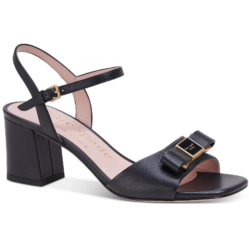 Durable Fashion Picks Kate Spade New York Womens Bowdie Mid Leather Block Heel Slingback Heels