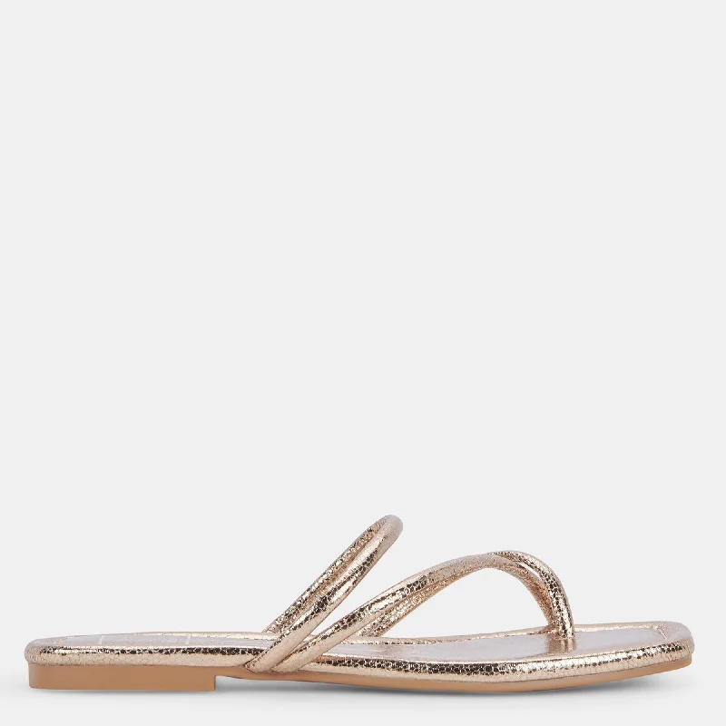 Elevated Casual Discounts LEANNA SANDALS DARK GOLD CRACKLED STELLA