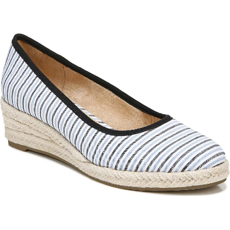 Crazy Price Slashing LifeStride Womens Striped Espadrille Wedge Heels