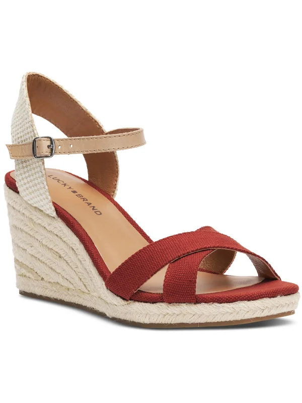 Modern Casual Shoes Maeylee  Womens Espadrille Cut-Out Ankle Strap