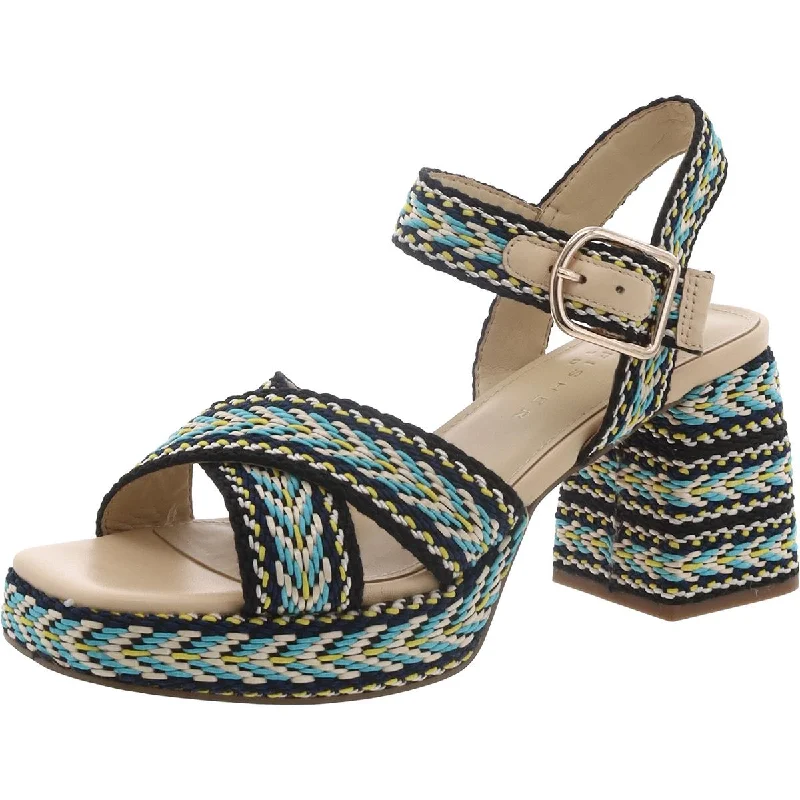 Relaxed Style Deals Marc Fisher LTD Womens Gemmie2 Woven Ankle Strap Block Heels