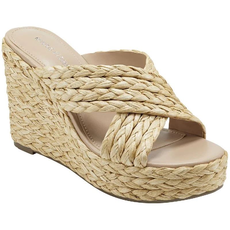 Limited Time Offer Marc Fisher Womens Lynn Criss-Cross Espadrille Wedge Sandals