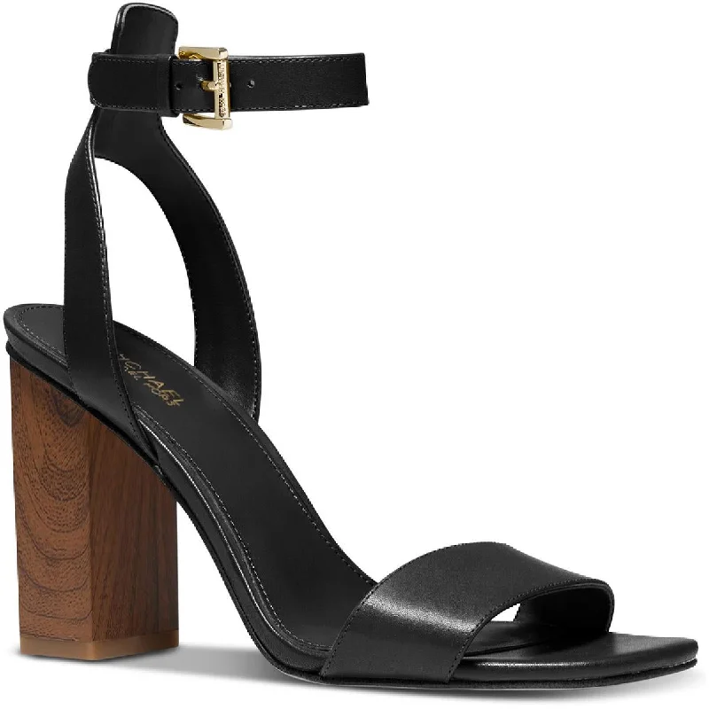 Sustainable Footwear Sale MICHAEL Michael Kors Womens Petra Leather Ankle Strap Heel Sandals