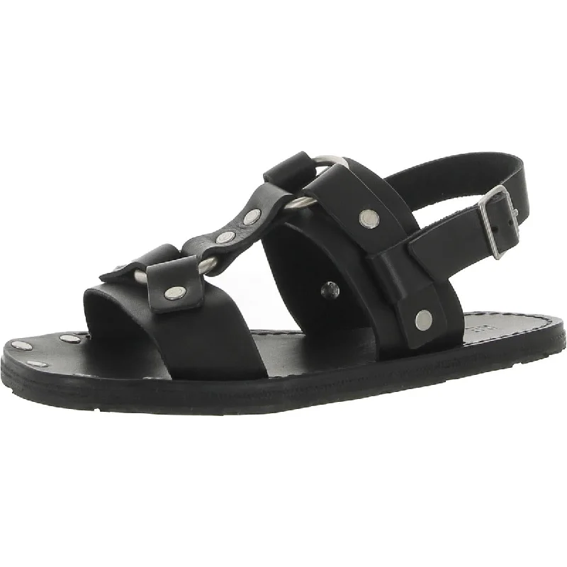 Fashionable Casual Shoes Sale RE/DONE Womens 70s Tire Tread Sandal Leather Strappy T-Strap Sandals