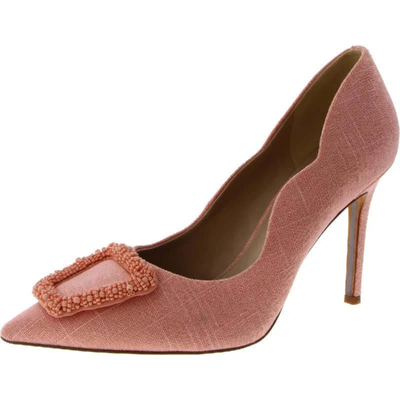 Stylish Looks Sam Edelman Womens Scalloped Beaded Pumps