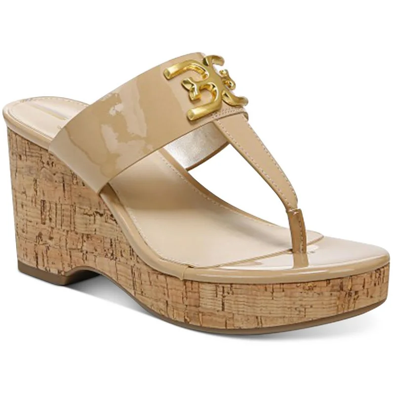 Street-Ready Casual Shoes Sam Edelman Womens Yardlie Patent Cork Wedge Sandals