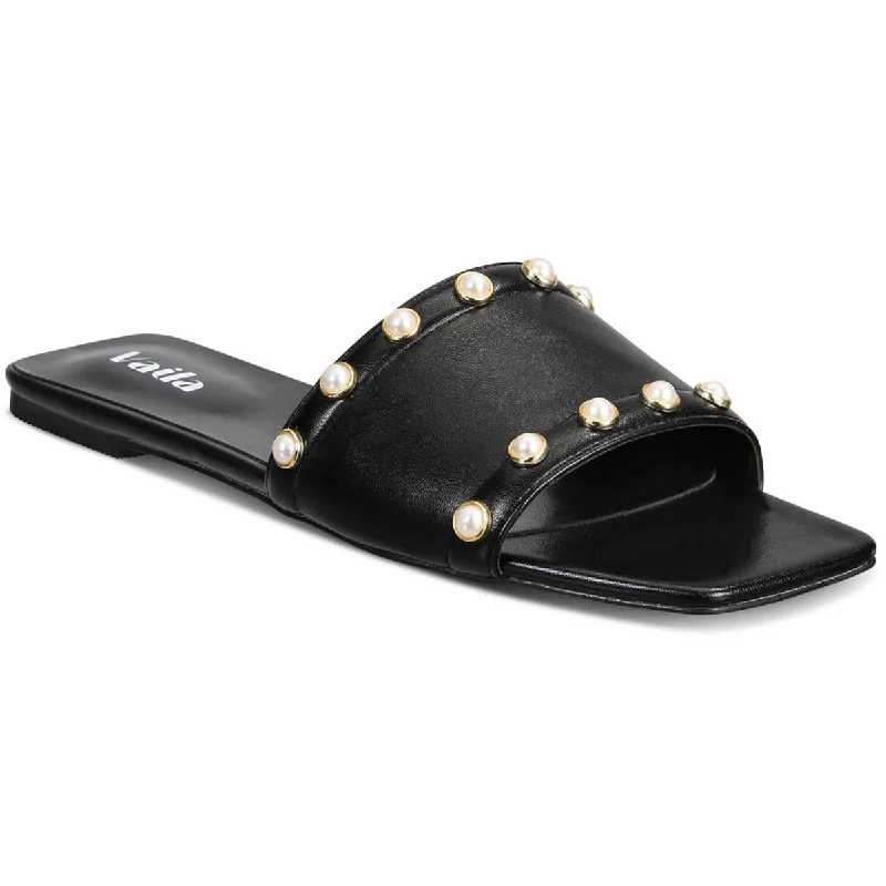 Premium Style Offers Vaila Womens DANA Faux Leather Slip On Slide Sandals