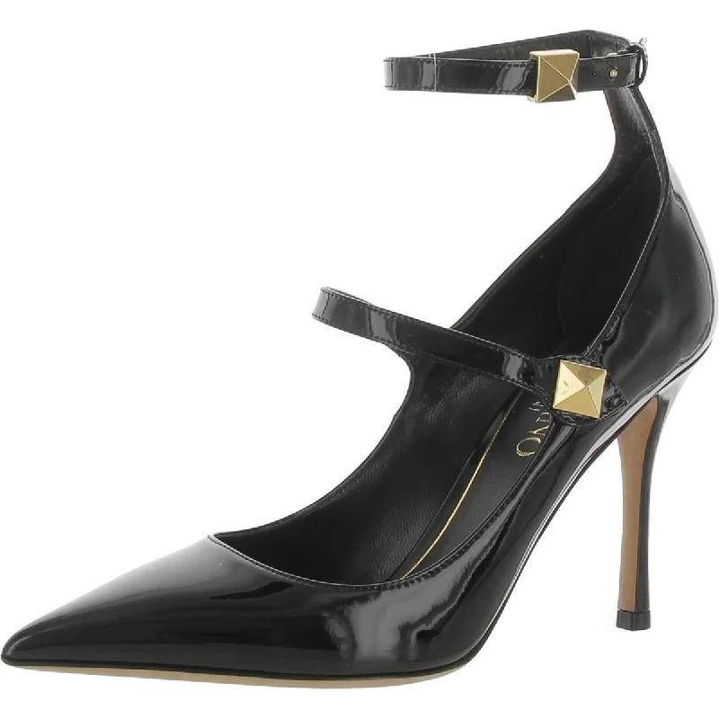 Slip-Resistant Footwear Promotion Valentino Garavani Womens Patent Leather Embellished Ankle Strap