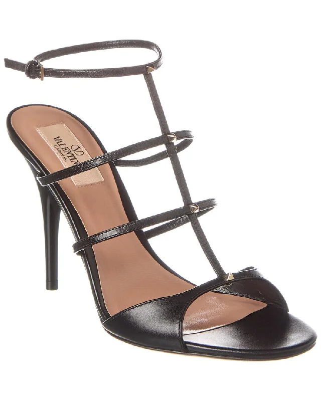 Trend Leading Collection Valentino Rockstud 100 Leather Sandal