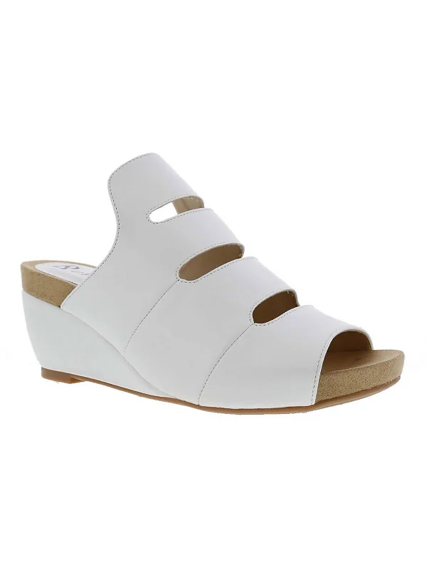 Everyday Fashion Shoes Whit Womens Faux Leather Peep-Toe Wedge Sandals