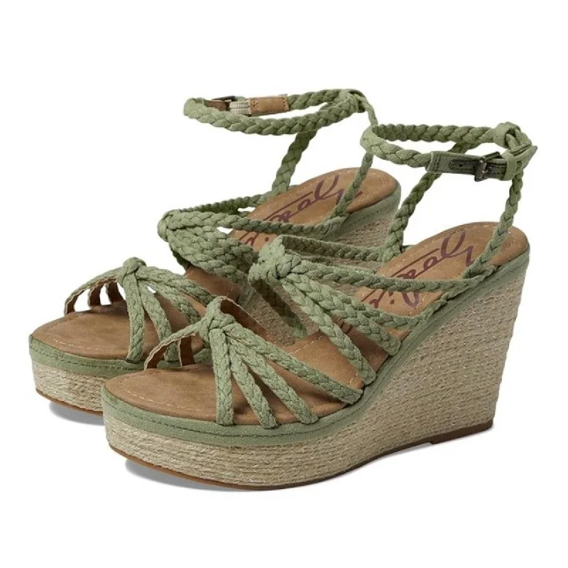 Trendy Footwear Sale Zodiac Womens Shana Faux Suede Slingback Wedge Sandals