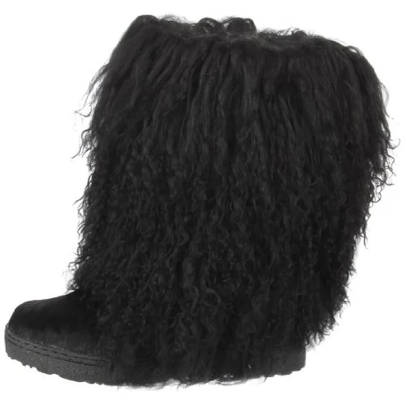 Special Offer Bearpaw Women's Boetis II Lamb Fur Mid-Calf Boots Shoes