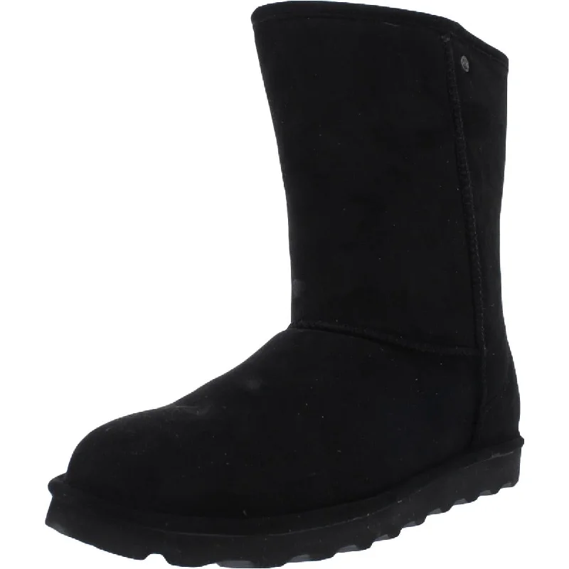 Comfort Meets Fashion Bearpaw Womens Elle Faux Suede Pull On Mid-Calf Boots