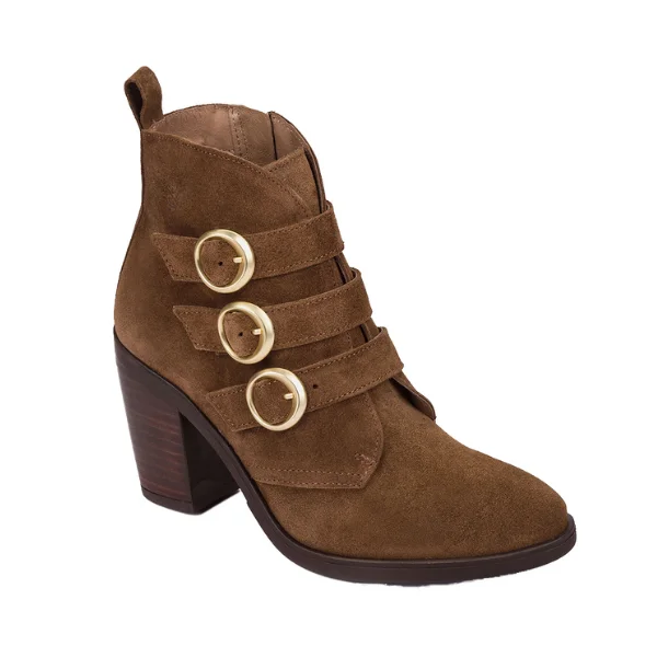 Fashion Frontiers Nassima Women's Tours 005 Brown Suede