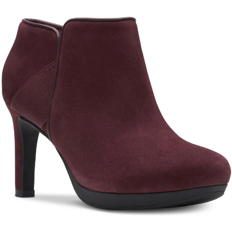 High-Fashion Casual Shoes Clarks Womens Ambyr Gem Suede Booties Ankle Boots