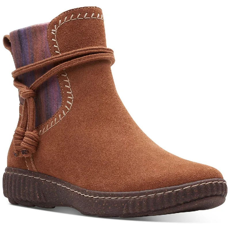 Trendy Boots Discount Clarks Womens Caroline Lily Leather Pull On Booties