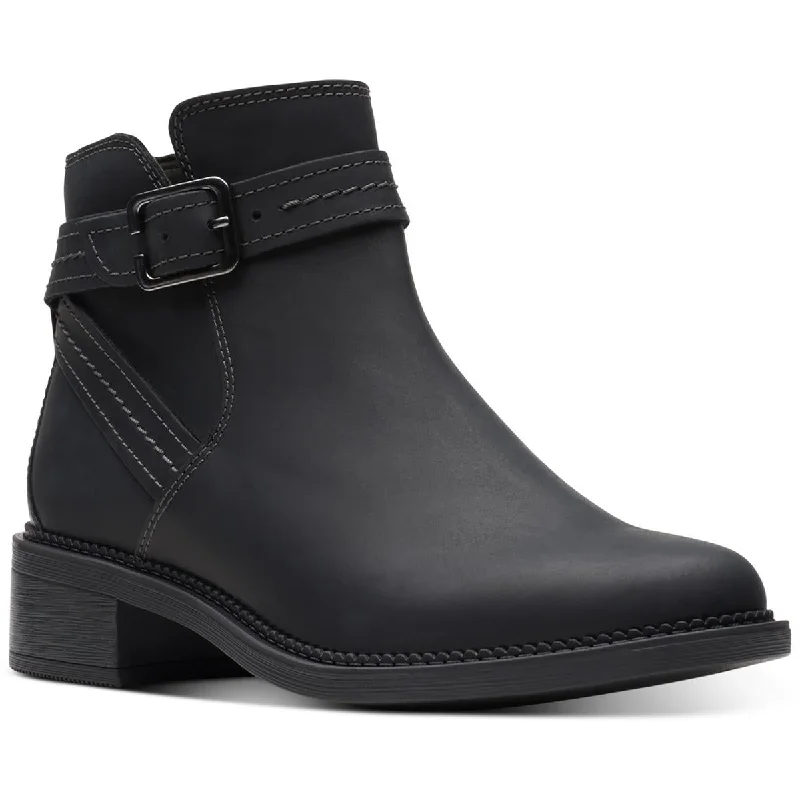 Get The Latest Trends Clarks Womens Maye Strap Leather Ankle Booties